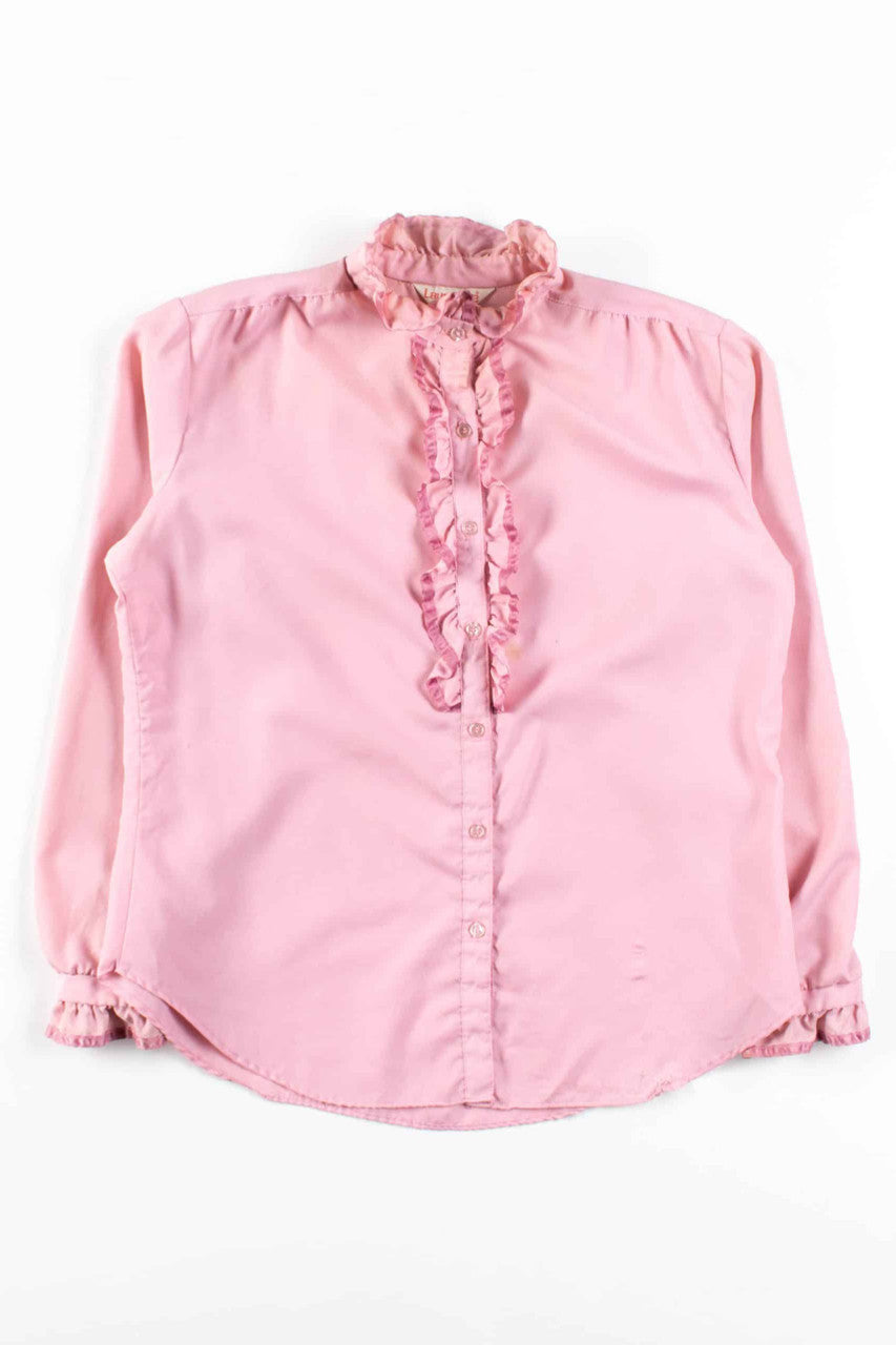 Pink Ruffled Blouse