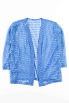 Blue Squares Sheer Cardigan