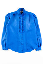 Blue Ruffled Blouse