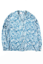 Blue Palms Floral Blouse