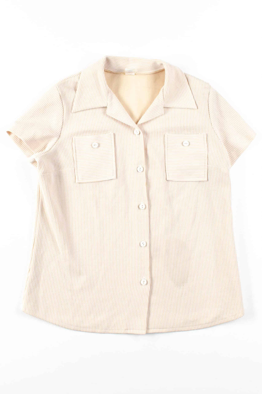 Yellow Seersucker Blouse