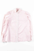 Striped Floral Lace Vintage Blouse