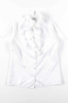 White Ruffled Blouse