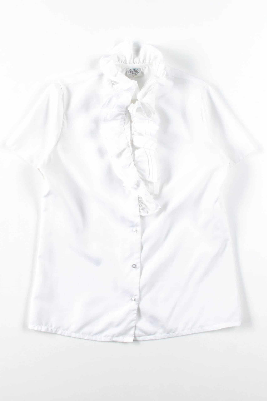 White Ruffled Blouse