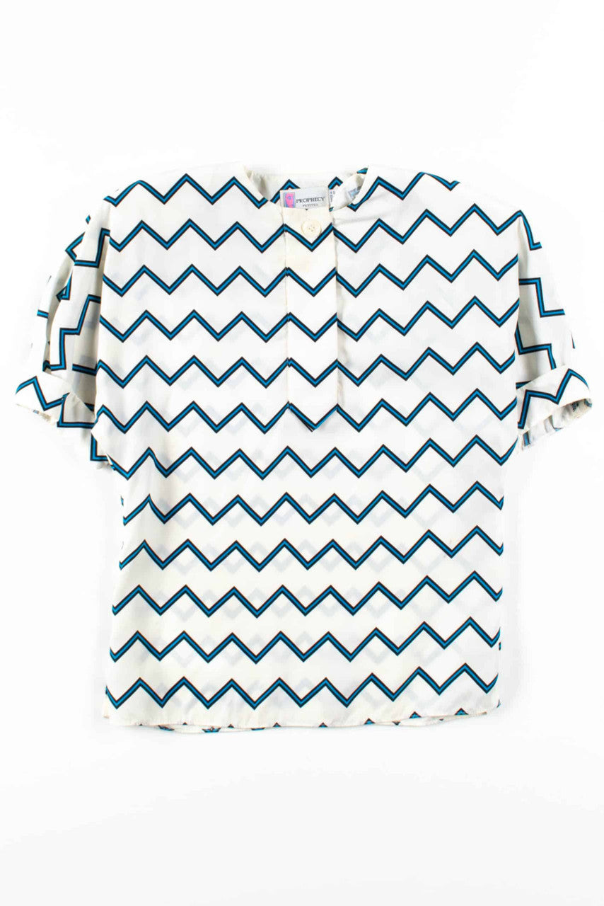 Electric Zig Zag Vintage Blouse