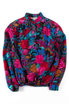 Vintage Rainbow Floral Blouse