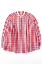 Red Plaid Maternity Blouse