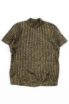 Black & Gold Metallic Striped T-Shirt
