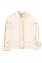 Beige Crochet Trimmed Blouse