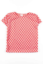 Red Gingham Tee Top