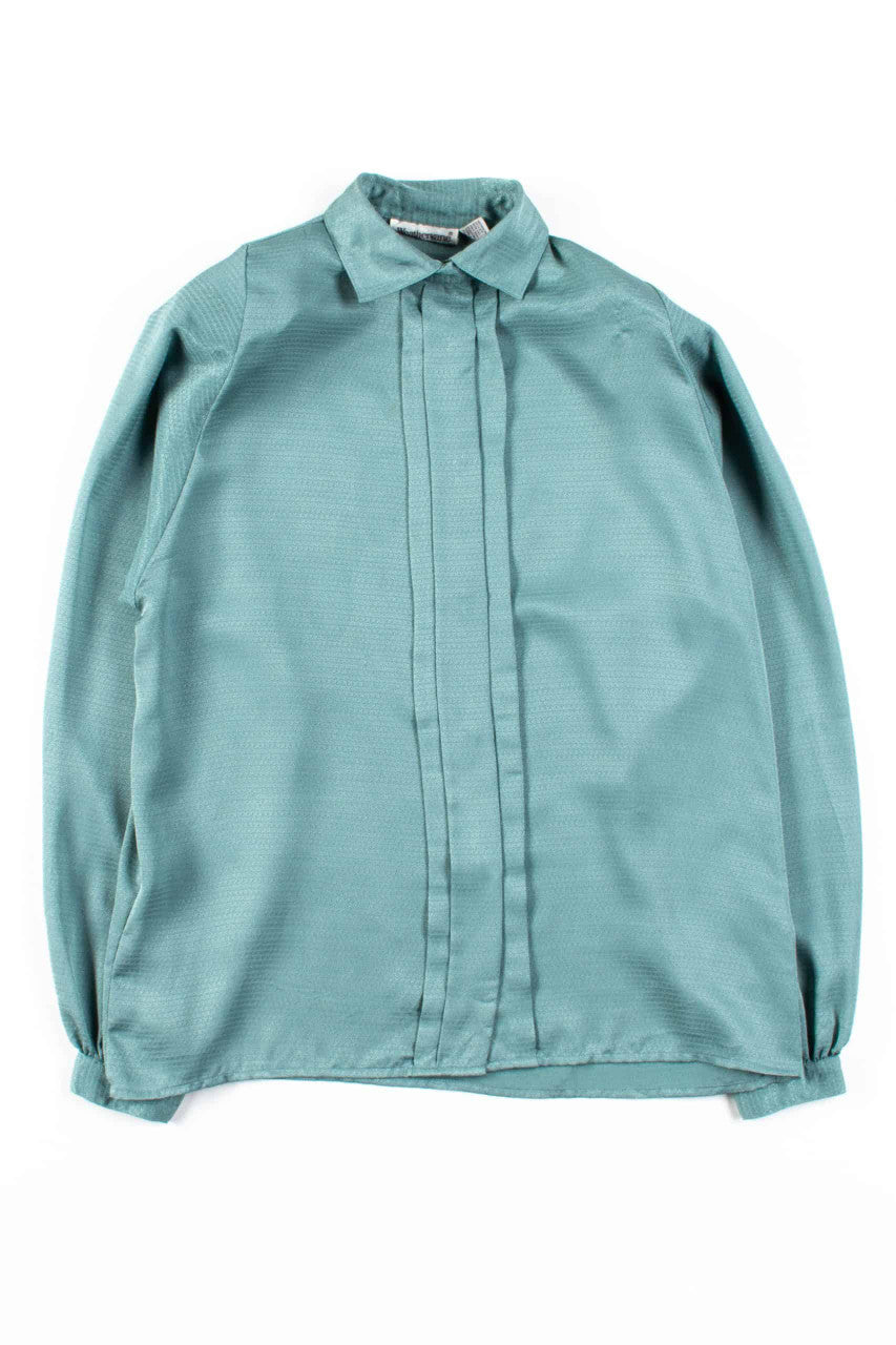 Sage Hex Pattern Blouse