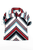 Chevron Striped V-Neck Blouse