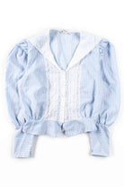 Pastel Striped Lace Blouse
