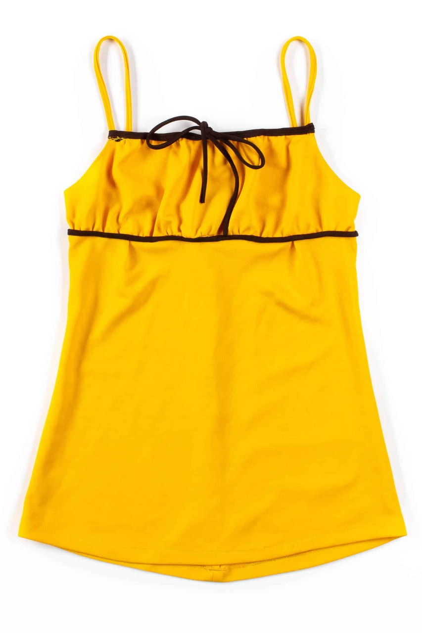 Yellow Spaghetti Strap Top