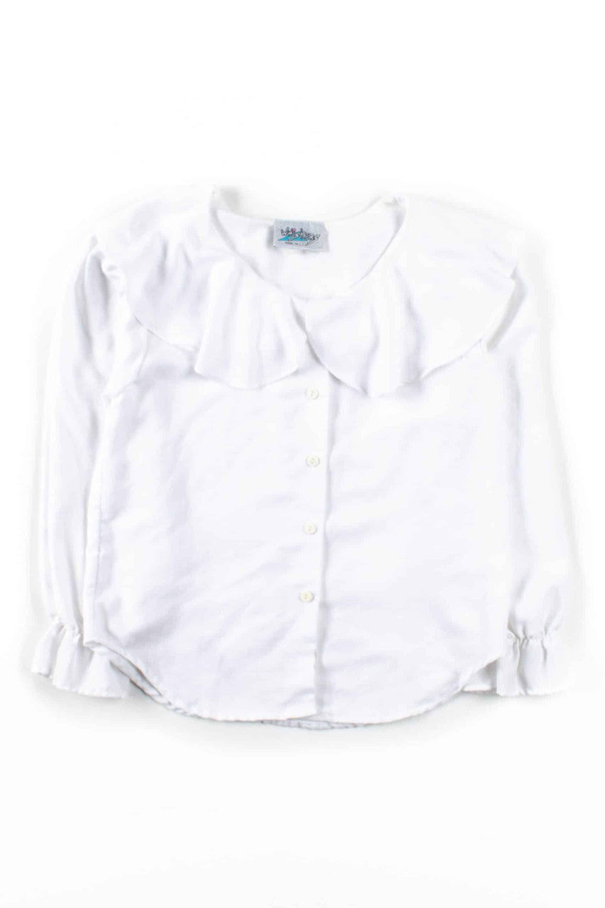 White Puritan Collar Blouse