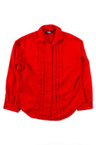Red Pleated Blouse