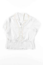 White Sheer Lace Blouse