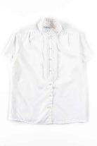 White Lace Ruffled Blouse