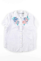 White Pastel Floral Top