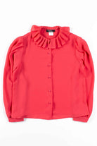 Pink Pleated Collar Blouse