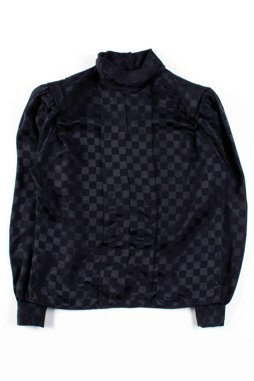 Black Checkerboard Blouse