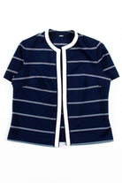 Navy Short Sleeve Open Cardigan