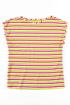 Red & Yellow Striped Sleeveless Top
