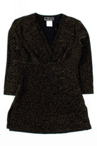 Black & Gold Metallic Stretch Tunic
