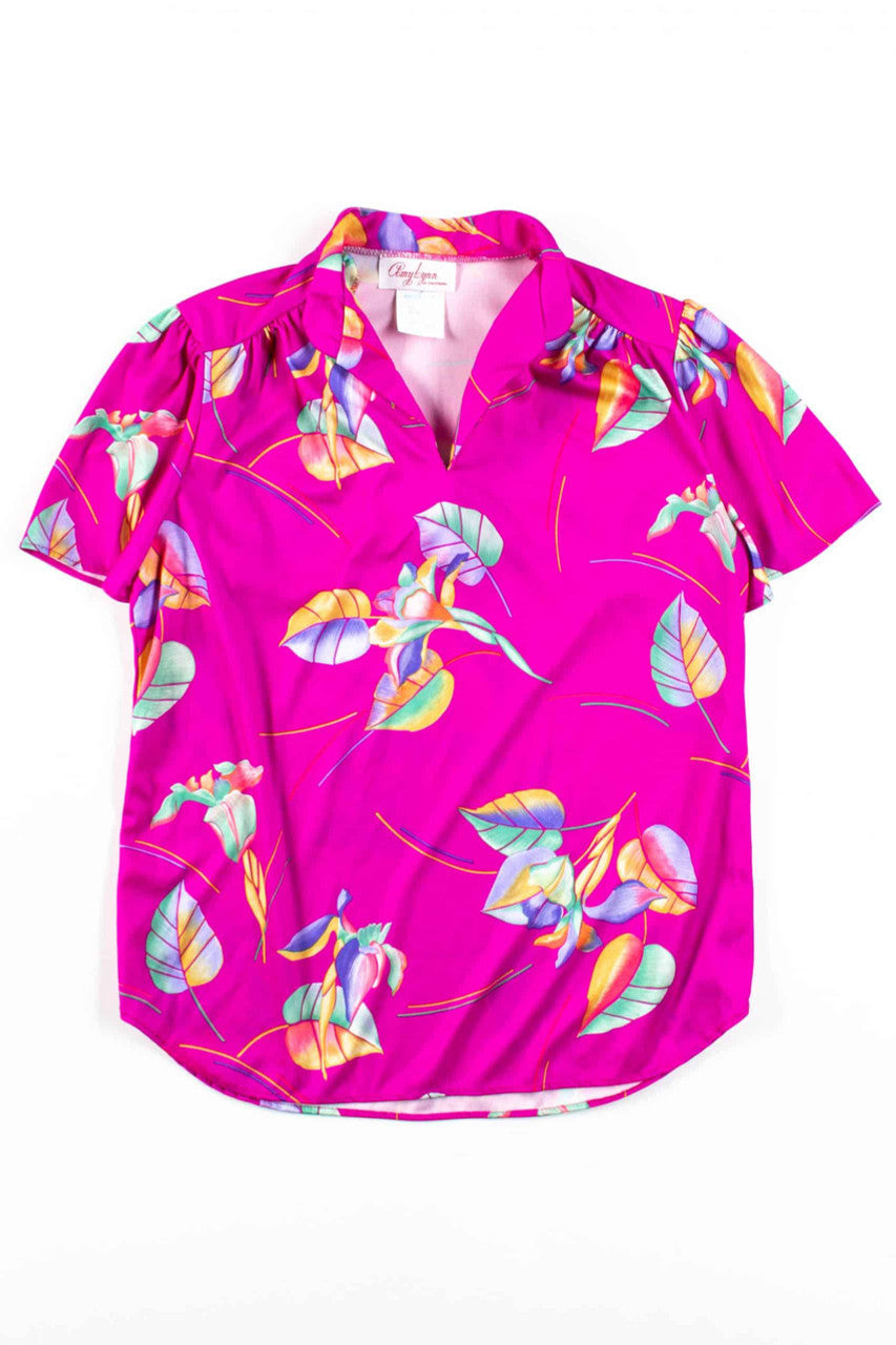 Purple Floral Blouse