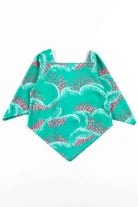 Green Floral Kimono Sleeve Top