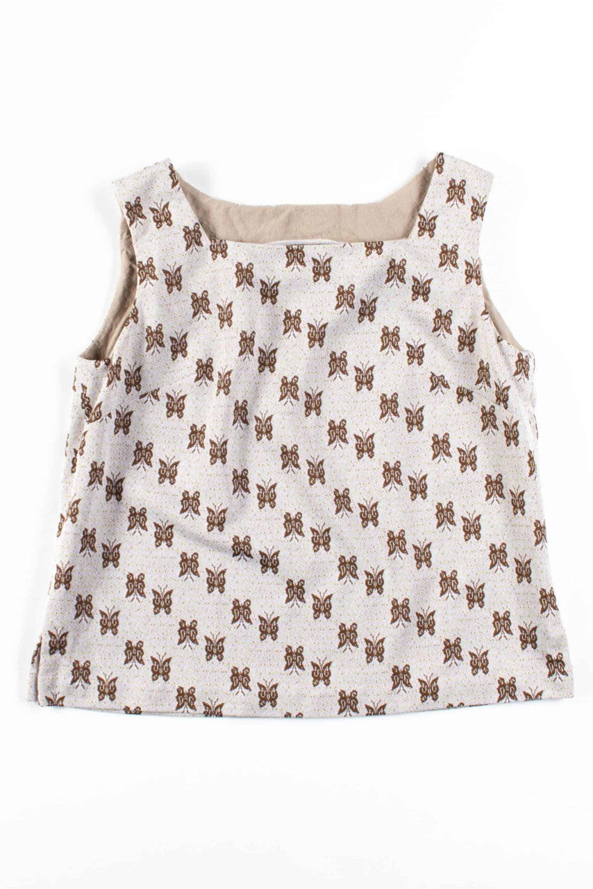 Brown Butterflies Tank Top