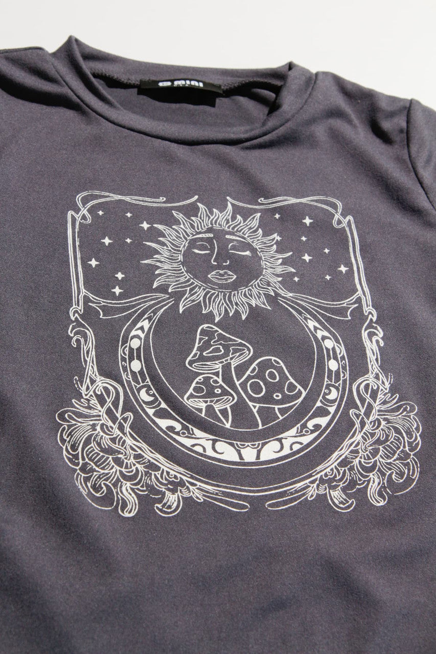 Celestial Mushrooms Cropped Tee