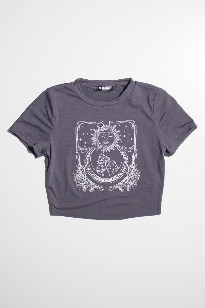 Celestial Mushrooms Cropped Tee