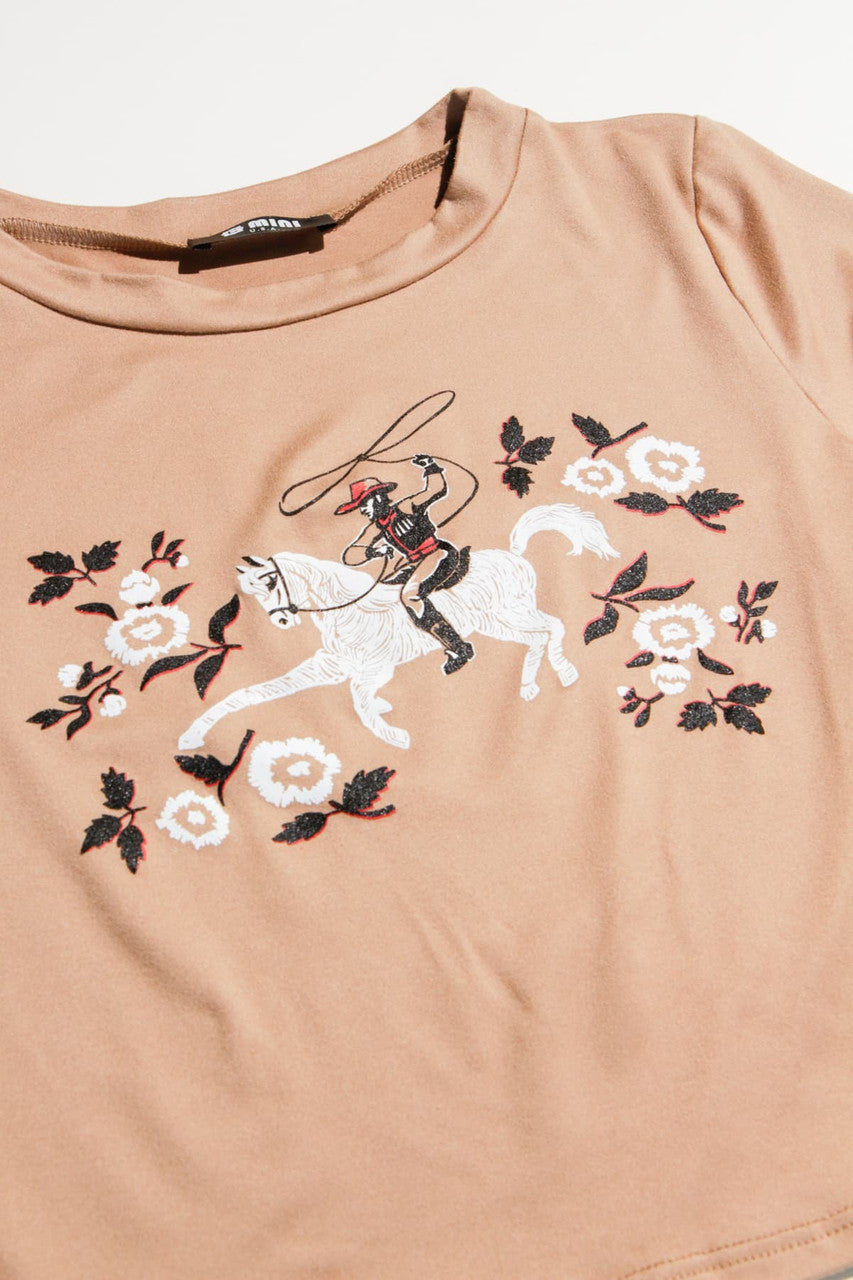Rodeo Floral Cropped Tee
