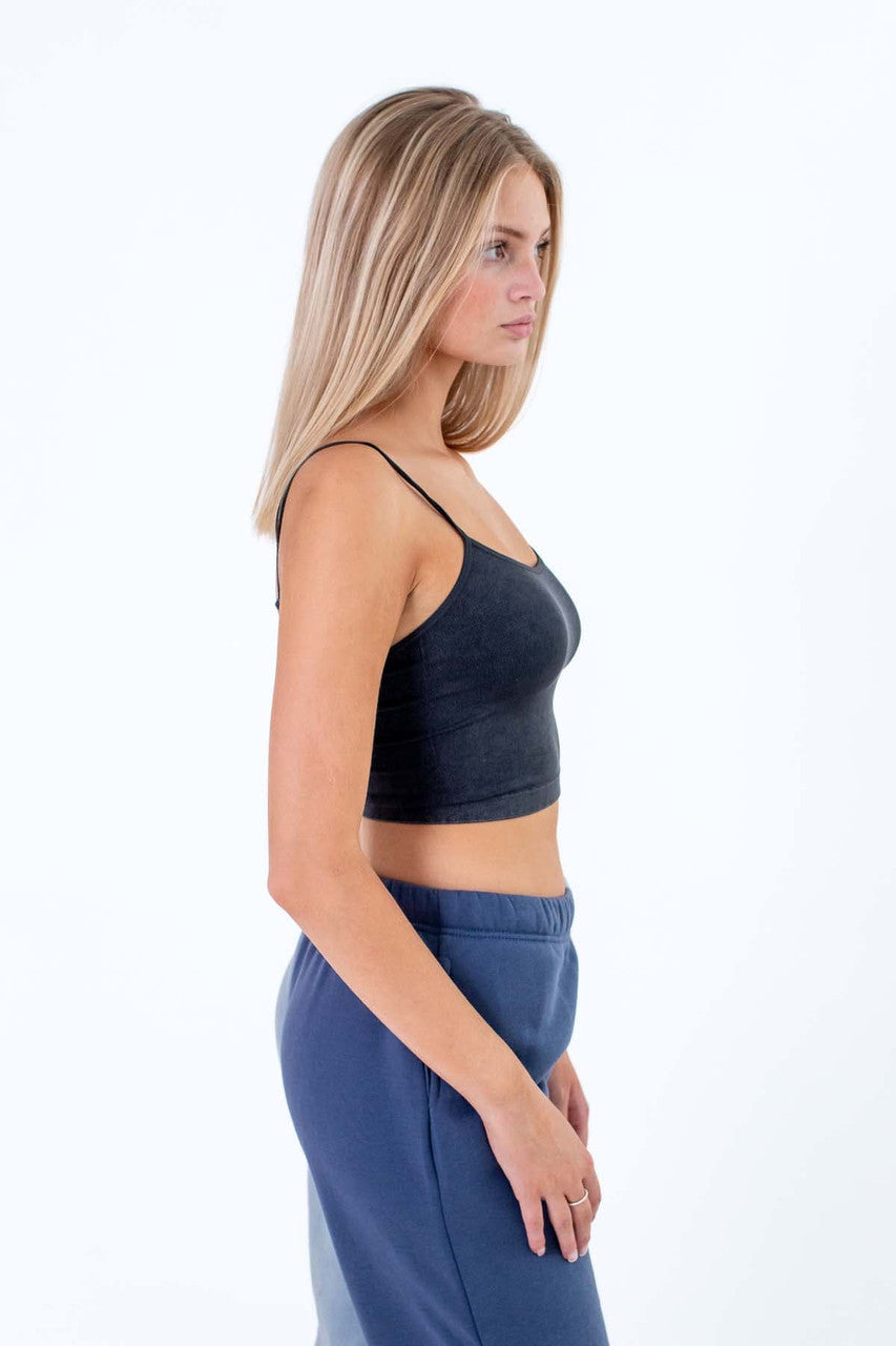 Washed Black Seamless Cami