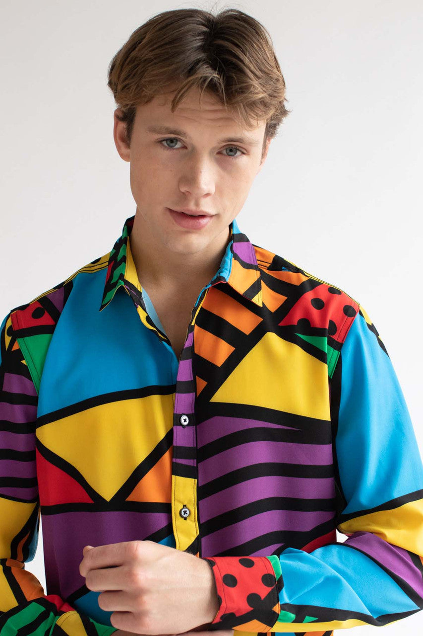 What's Your Angle Long Sleeve Button Up Shirt