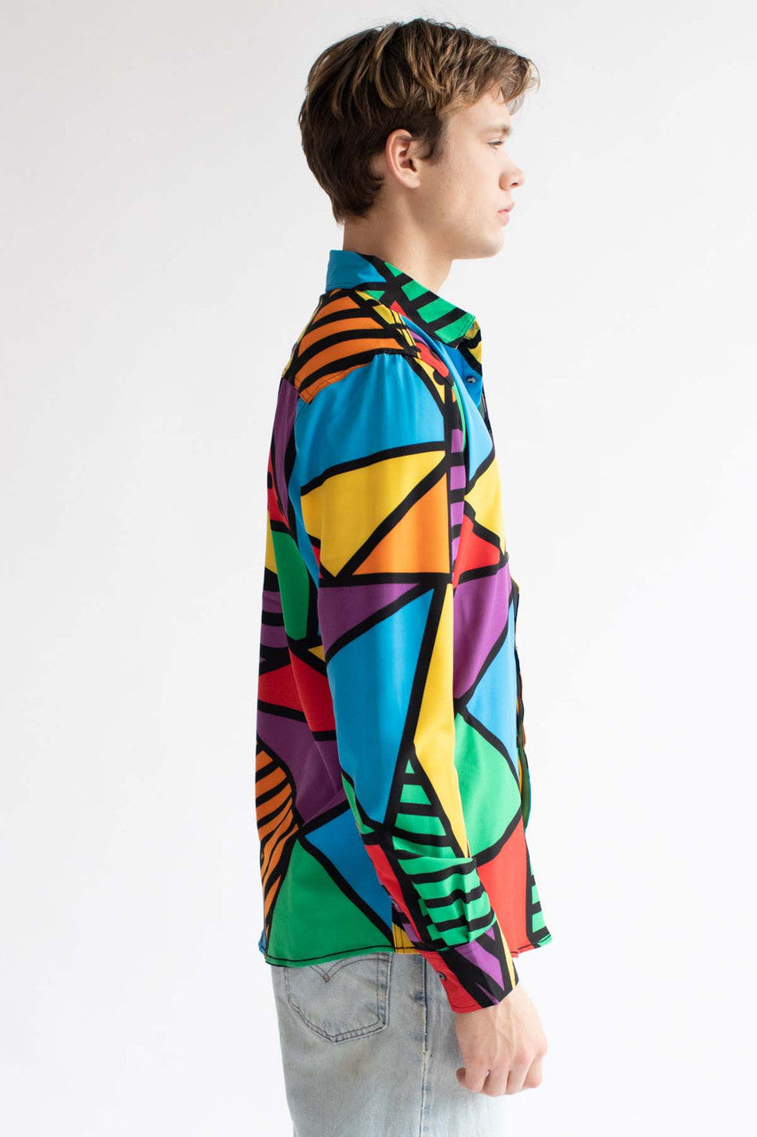 What's Your Angle Long Sleeve Button Up Shirt