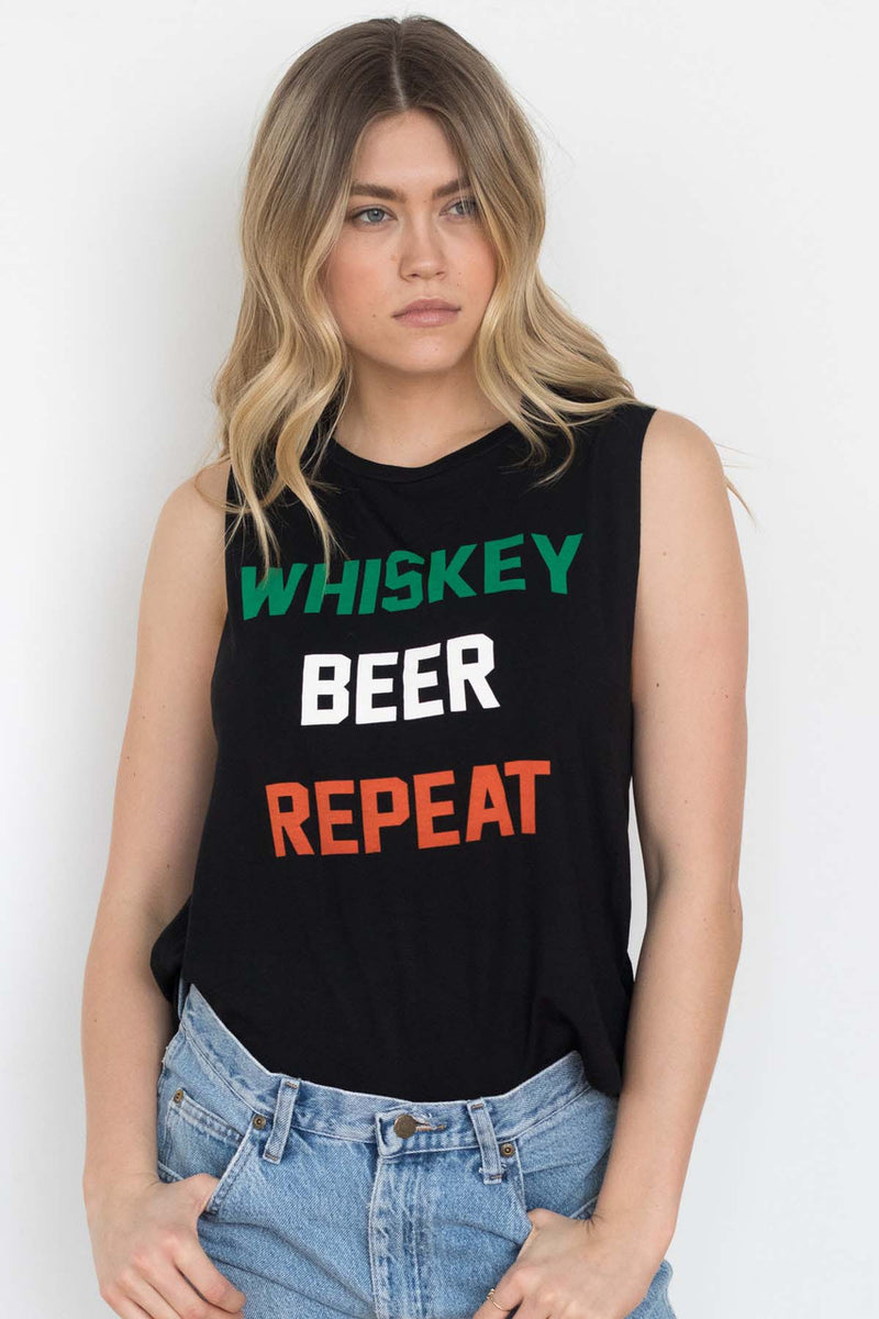 Whiskey Beer Repeat Muscle Shirt – Ragstock