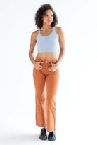 Whisper Blue Seamless Henley Tank Top