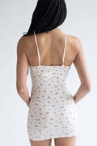 White Ditsy Floral Milkmaid Mini Dress