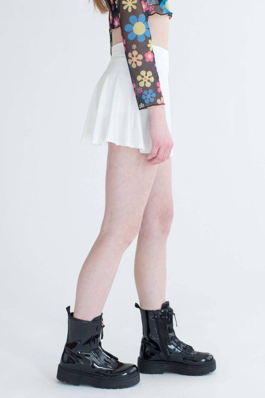 White Exercise Skort