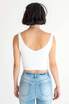 White Eyelash Tank