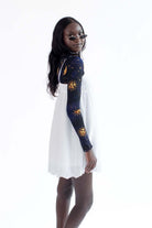 White Floral Eyelet Mini Dress