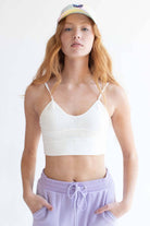 White Jacquard Seamless Bralette