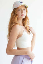 White Jacquard Seamless Bralette
