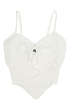 White Knit Hanky Hem Cami