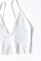 White Lace Band Seamless Cami