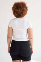 White Notched Neck T-Shirt (Extended Sizes)