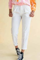 White Pleated Pants (sz. 6)