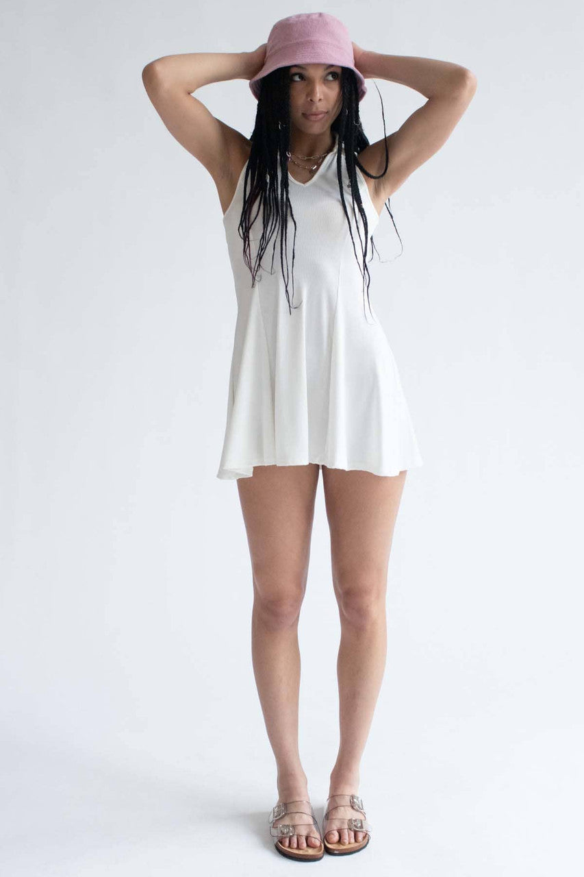 White Polo Skater Dress